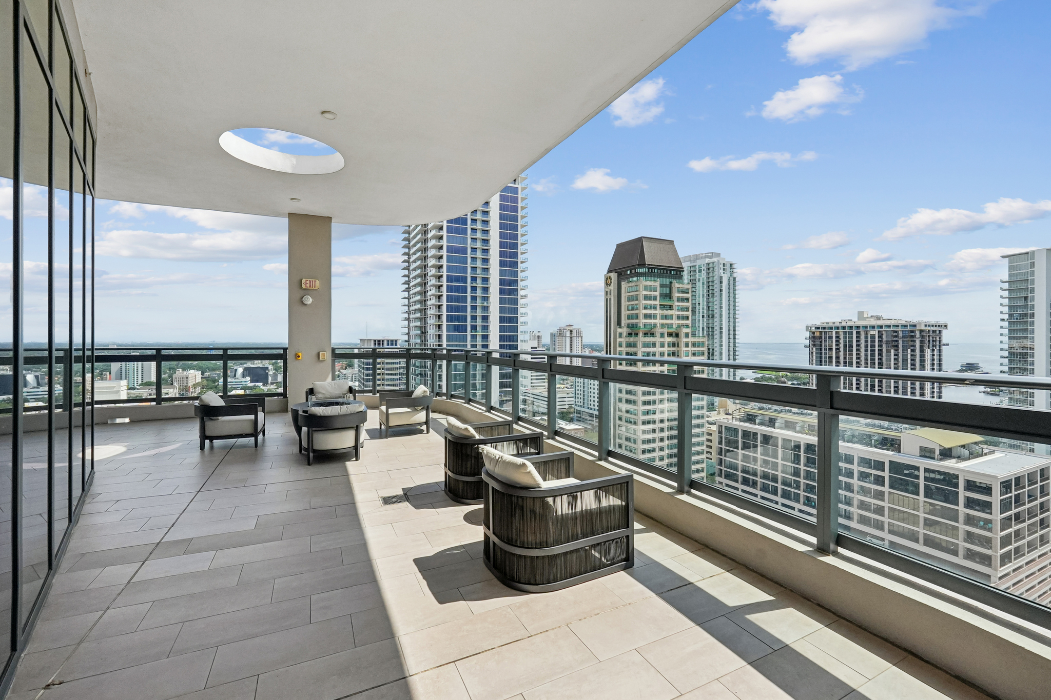 Evo rooftop terrace lounge seating - St. Petersburg, FL