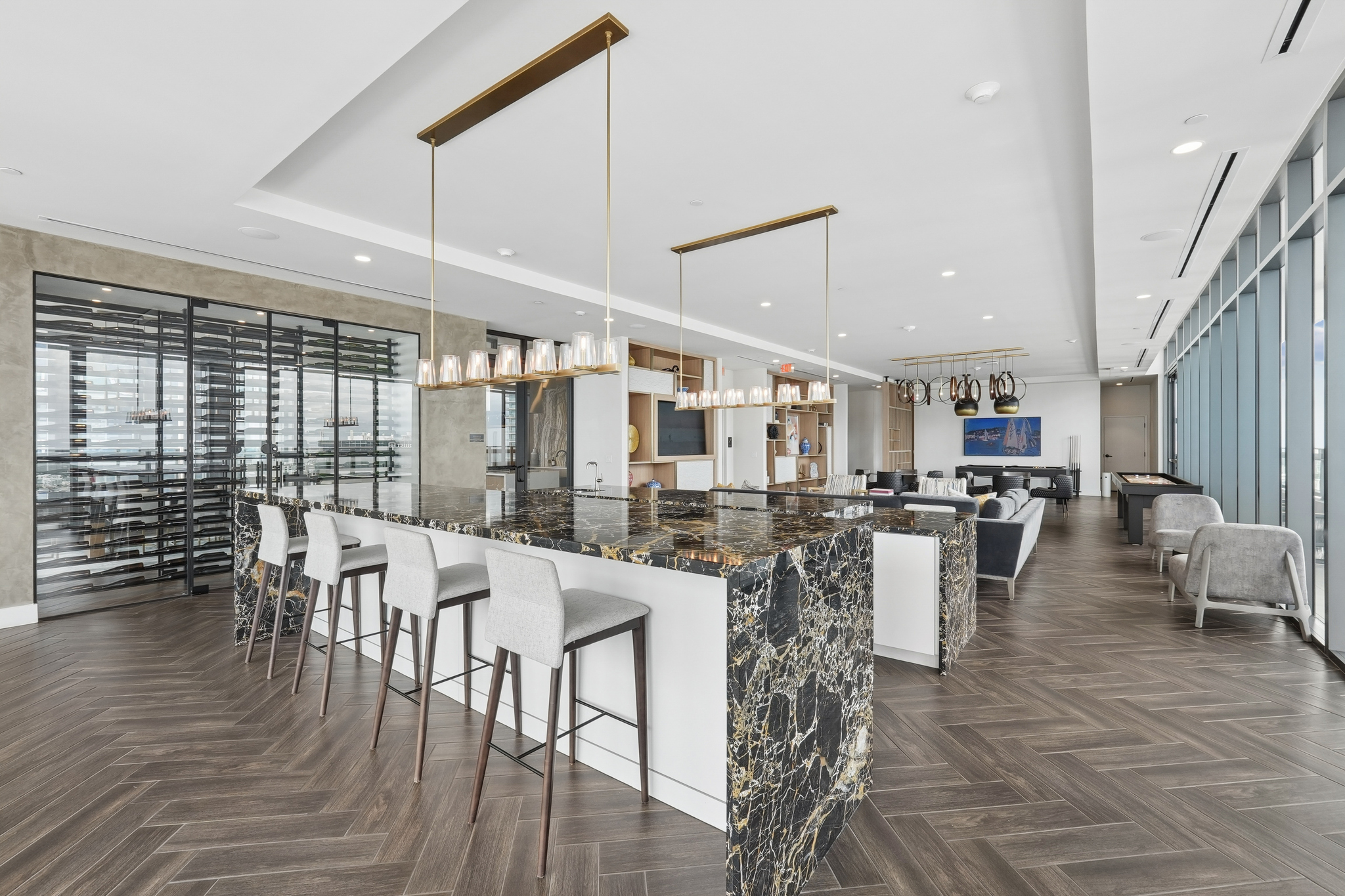 Evo rooftop residents club wet bar - St. Petersburg, FL